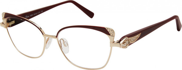 Diva DIVA 5584 Eyeglasses, 1 BURGUNDY - GOLD