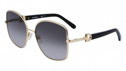 Ferragamo SF304S Sunglasses, (738) GOLD/GREY GRADIENT