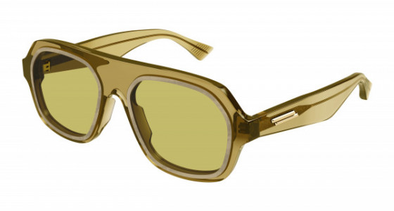 Bottega Veneta BV1217S Sunglasses, 003 - YELLOW with YELLOW lenses