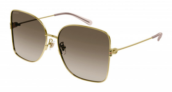 Gucci GG1282SA Sunglasses, 003 - GOLD with BROWN lenses