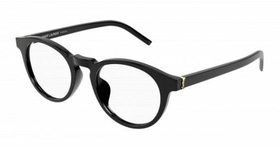 Saint Laurent SL M122/F Eyeglasses, 001 - BLACK with TRANSPARENT lenses