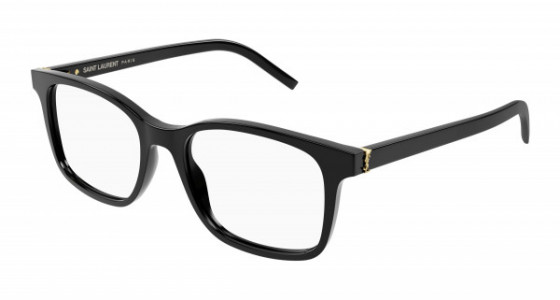 Saint Laurent SL M120 Eyeglasses, 001 - BLACK with TRANSPARENT lenses
