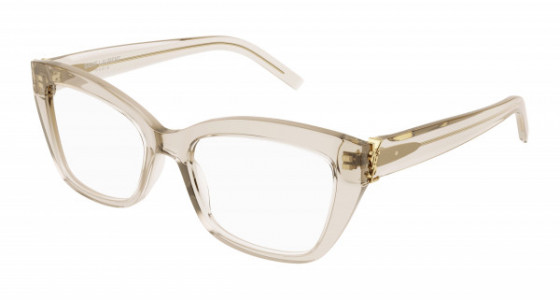Saint Laurent SL M117 Eyeglasses, 004 - NUDE with TRANSPARENT lenses