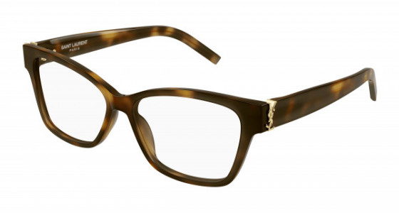 Saint Laurent SL M116 Eyeglasses, 002 - HAVANA with TRANSPARENT lenses