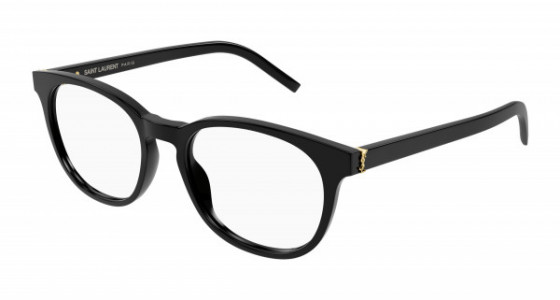 Saint Laurent SL M111 Eyeglasses, 001 - BLACK with TRANSPARENT lenses