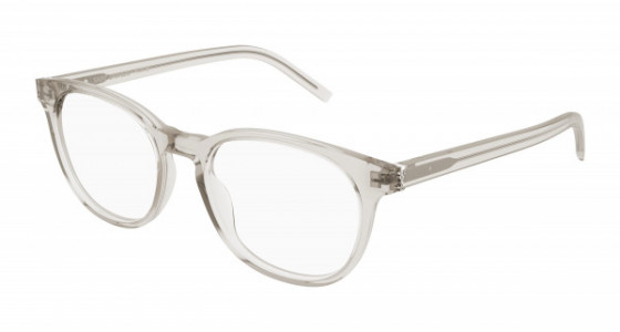 Saint Laurent SL M111 Eyeglasses, 004 - BEIGE with TRANSPARENT lenses