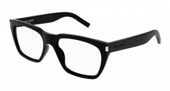Saint Laurent SL 598 OPT Eyeglasses, 001 - BLACK with TRANSPARENT lenses