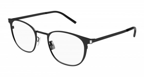Saint Laurent SL 584 Eyeglasses, 001 - BLACK with TRANSPARENT lenses