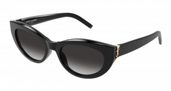 Saint Laurent SL M115 Sunglasses, 002 - BLACK with GREY lenses