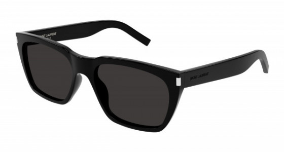 Saint Laurent SL 598 Sunglasses, 001 - BLACK with BLACK lenses