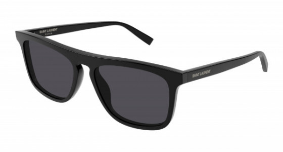 Saint Laurent SL 586 Sunglasses, 001 - BLACK with BLACK lenses