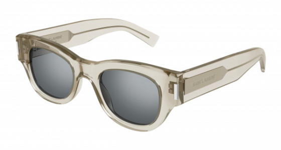 Saint Laurent SL 573 Sunglasses, 003 - BEIGE with SILVER lenses