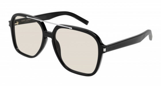 Saint Laurent SL 545 Sunglasses, 001 - BLACK with YELLOW lenses