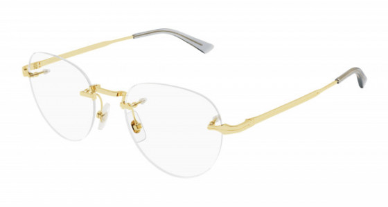 Montblanc MB0268O Eyeglasses, 001 - GOLD with TRANSPARENT lenses