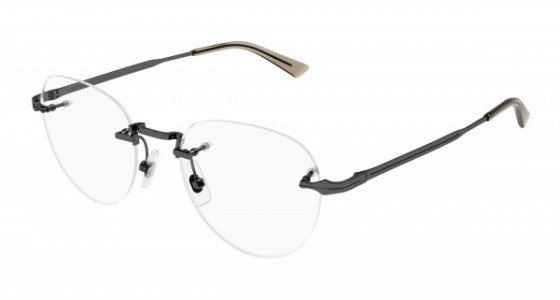 Montblanc MB0268O Eyeglasses, 003 - GUNMETAL with TRANSPARENT lenses