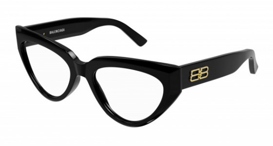 Balenciaga BB0276O Eyeglasses, 001 - BLACK with TRANSPARENT lenses
