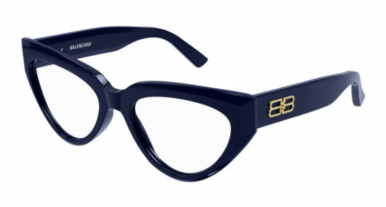 Balenciaga BB0276O Eyeglasses, 004 - BLUE with TRANSPARENT lenses