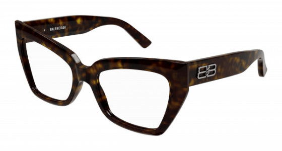 Balenciaga BB0275O Eyeglasses, 002 - HAVANA with TRANSPARENT lenses
