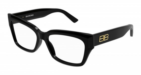 Balenciaga BB0274O Eyeglasses, 001 - BLACK with TRANSPARENT lenses