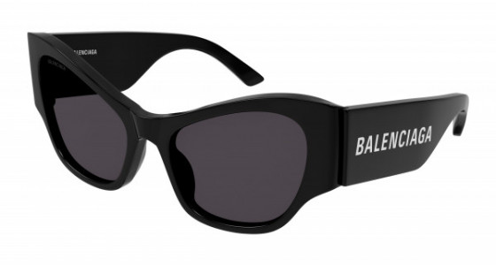 Balenciaga BB0259S Sunglasses, 001 - BLACK with GREY lenses