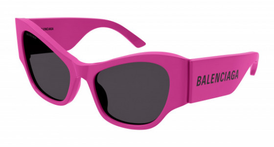 Balenciaga BB0259S Sunglasses, 004 - FUCHSIA with GREY lenses