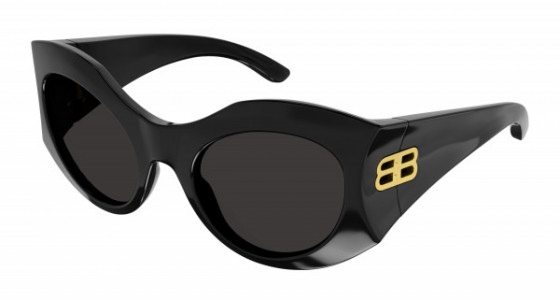 Balenciaga BB0256S Sunglasses, 001 - BLACK with GREY lenses