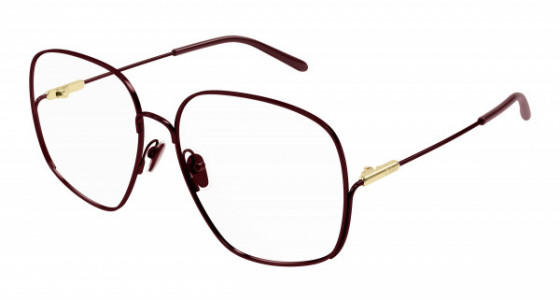 Chloé CH0165O Eyeglasses, 003 - BURGUNDY with TRANSPARENT lenses