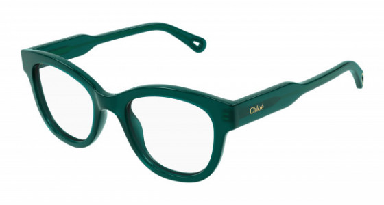 Chloé CH0162O Eyeglasses, 004 - GREEN with TRANSPARENT lenses