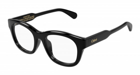 Chloé CH0157OA Eyeglasses, 001 - BLACK with TRANSPARENT lenses