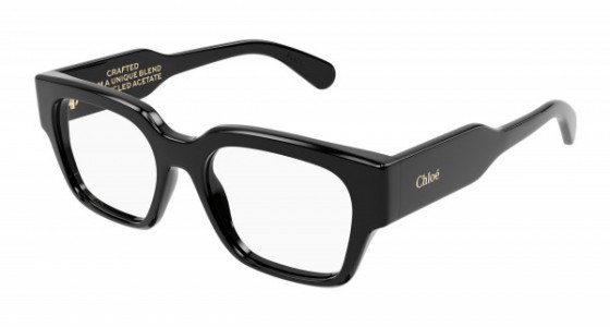 Chloé CH0150O Eyeglasses, 001 - BLACK with TRANSPARENT lenses