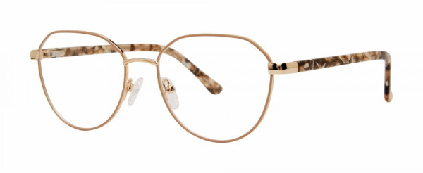 Genevieve SHREWD Eyeglasses, Taupe/Gold