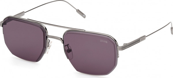 Ermenegildo Zegna EZ0228-D Sunglasses, 08A - Shiny Gunmetal / Shiny Gunmetal