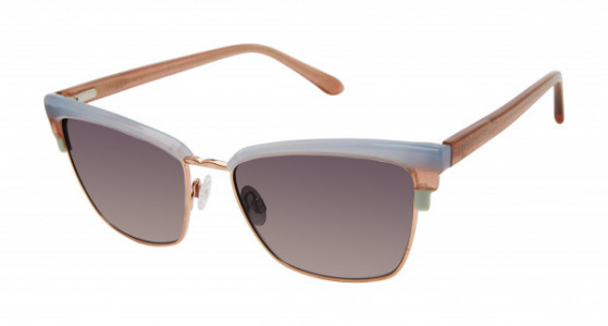 Lulu Guinness L184 Sunglasses, Slate/Pink (SLA)