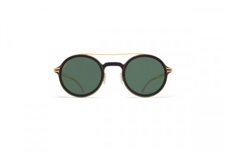 Mykita Mylon HEMLOCK Sunglasses, MH7 Pitch Black/Glossy Gold