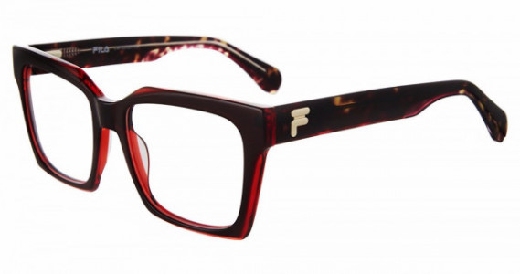 Fila VFI429 Eyeglasses, BORDEAUX/RED (07PB)