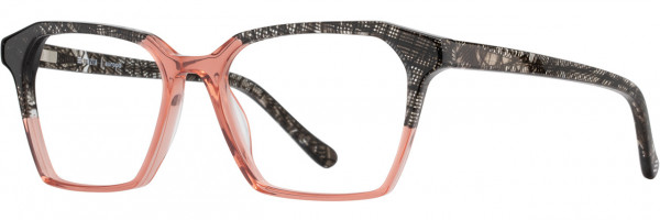 Cinzia Designs Cinzia Ophthalmic 5158 Eyeglasses, 3 - Coral / Black Plaid