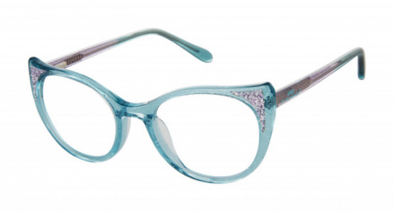 Lulu Guinness LK043 Eyeglasses, Teal/Purple (TEA)