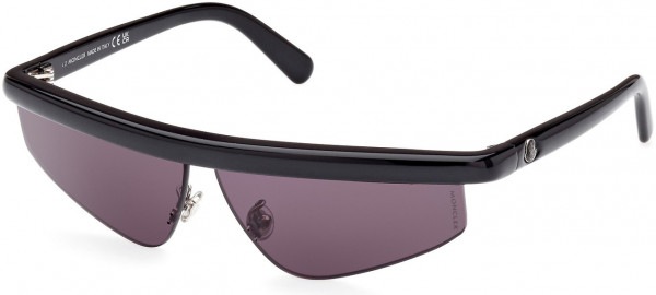 Moncler ML0254 Orizion Sunglasses, 01A - Black / Smoke