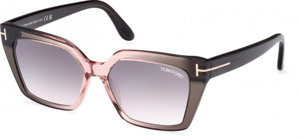 Tom Ford FT1030 WINONA Sunglasses, 20G - Grey/Gradient / Shiny Grey