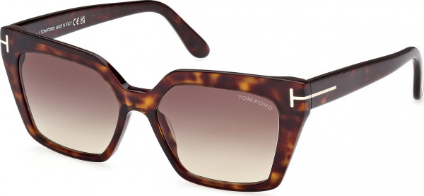 Tom Ford FT1030 WINONA Sunglasses, 52F - Dark Havana / Dark Havana