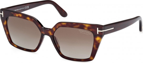 Tom Ford FT1030 WINONA Sunglasses, 52H - Dark Havana / Dark Havana