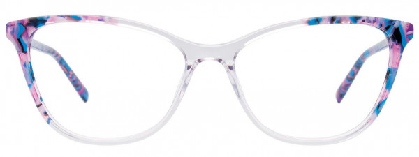 EasyClip EC685 Eyeglasses, 050 - Crystal Purple & Blue Marble Mix