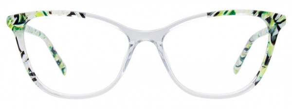 EasyClip EC685 Eyeglasses, 060 - Crystal & Green Marble Mix