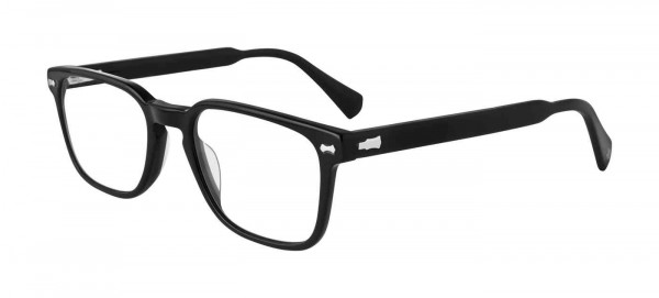 John Varvatos VJV433 Eyeglasses, BLACK W/SILVER (0BLA)