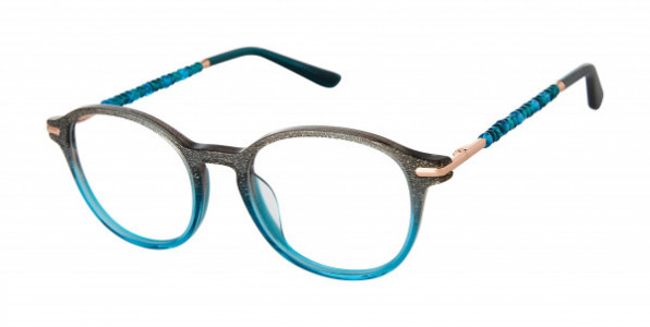 gx by Gwen Stefani GX844 Eyeglasses, Teal Glitter Fade (TEA)