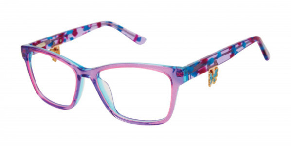 gx by Gwen Stefani GX841 Eyeglasses, Purple Glitter (PUR)