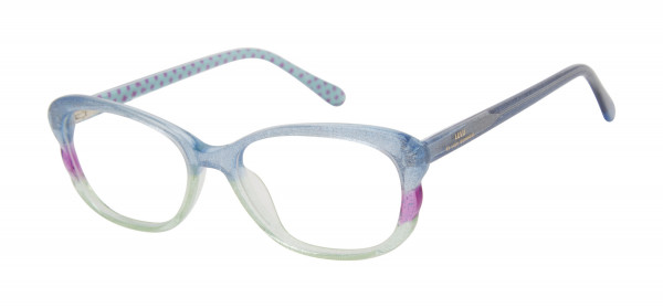Lulu Guinness LK049 Eyeglasses, Blue/Mint (BLU)