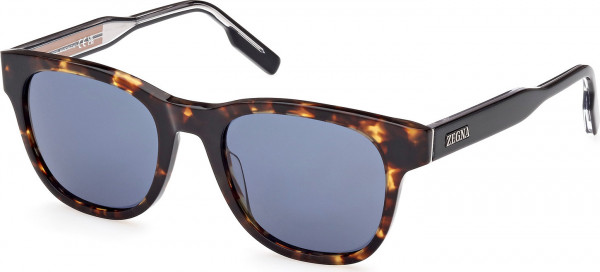 Ermenegildo Zegna EZ0222 Sunglasses, 52V - Dark Havana / Black/Crystal