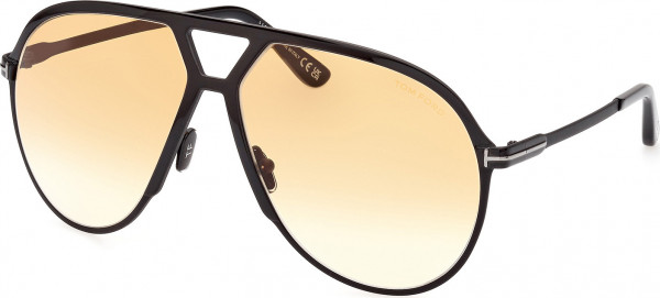 Tom Ford FT1060 XAVIER Sunglasses, 01F - Shiny Black / Shiny Black