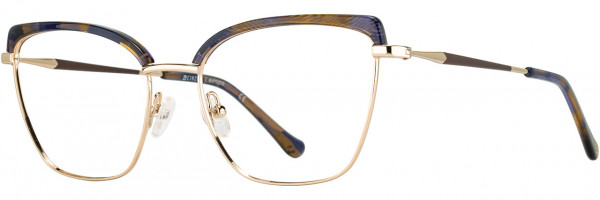 Cinzia Designs Cinzia Ophthalmic 5160 Eyeglasses, 2 - Indigo Amber Demi / Gold